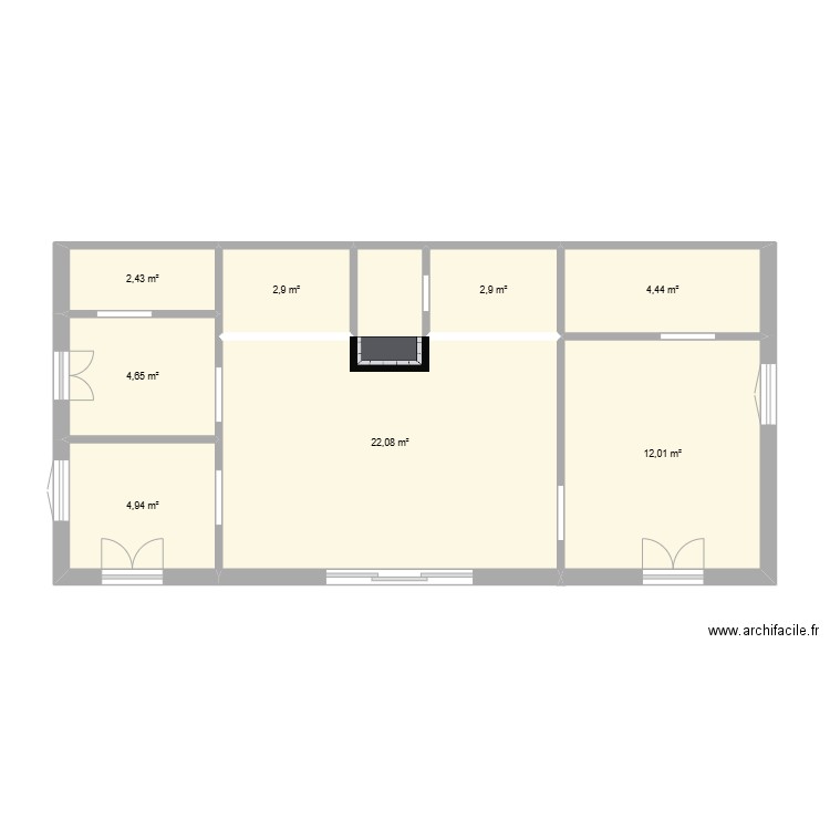 CIVRAY. Plan de 8 pièces et 56 m2