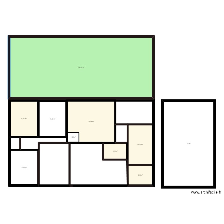 Spa . Plan de 10 pièces et 228 m2