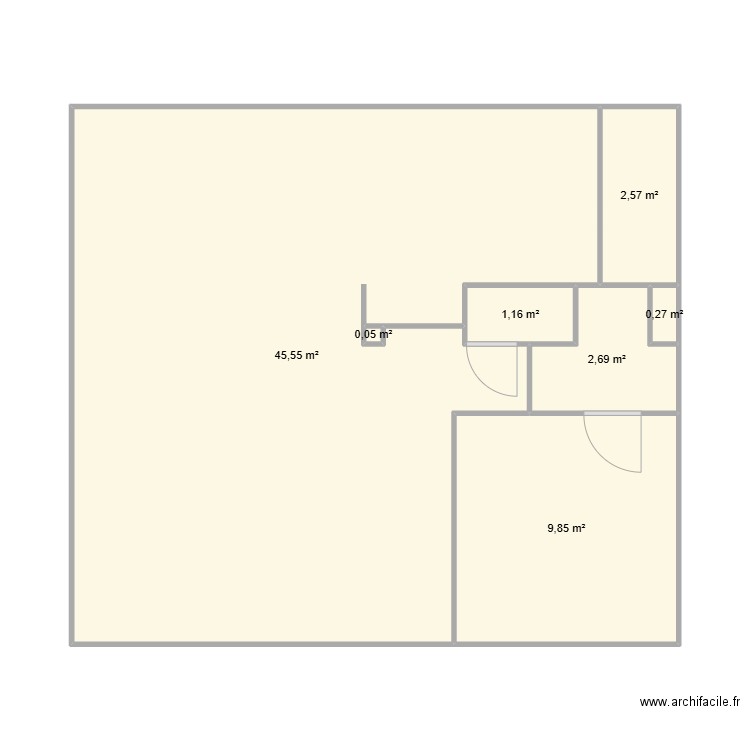 maison. Plan de 7 pièces et 62 m2