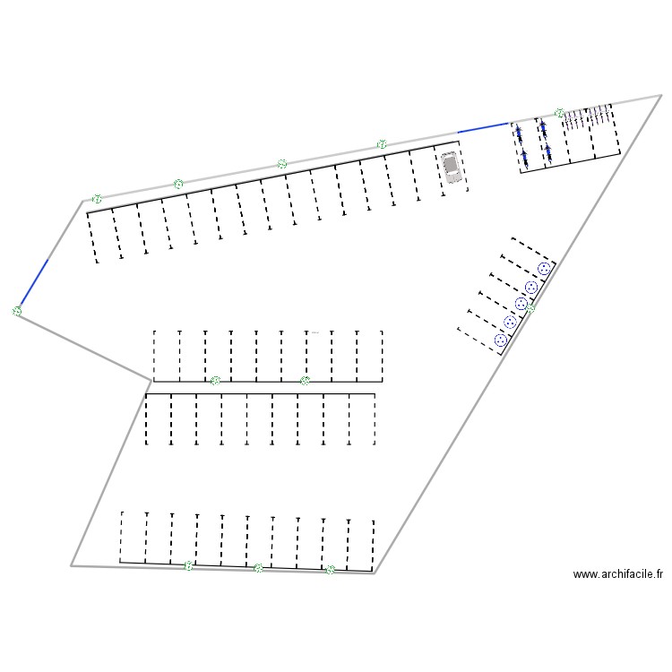 parking client modif 1. Plan de 1 pièce et 1709 m2