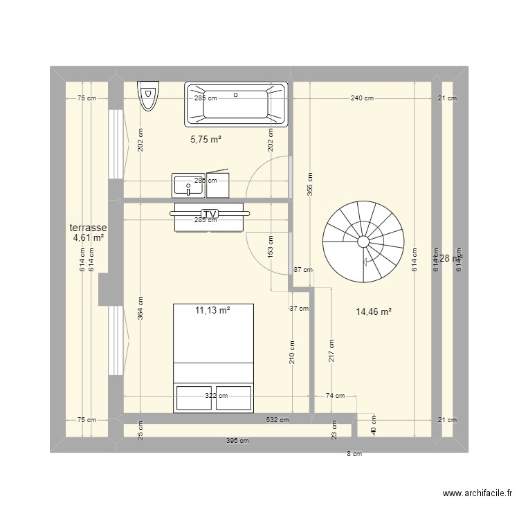 le rozier1. Plan de 12 pièces et 117 m2