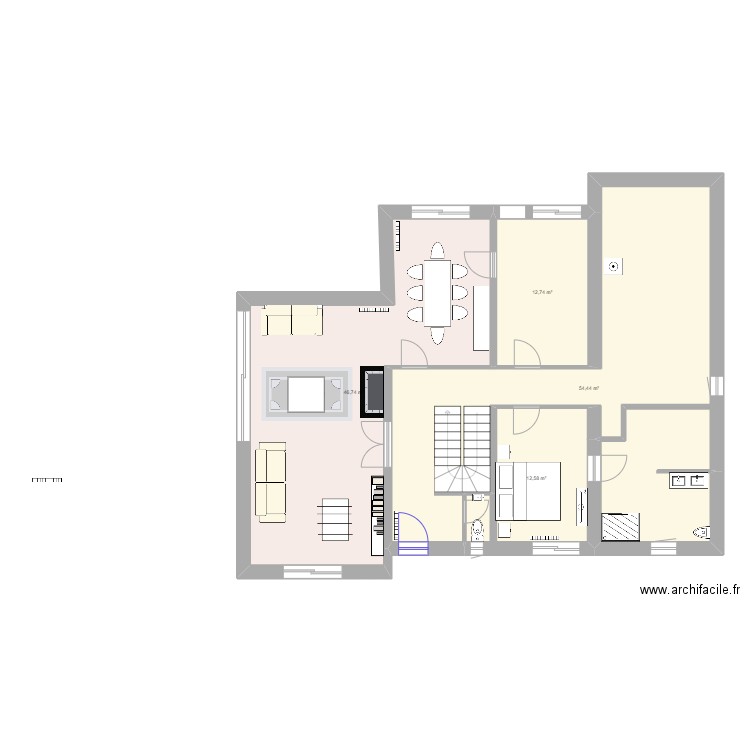 VANNES. Plan de 4 pièces et 127 m2