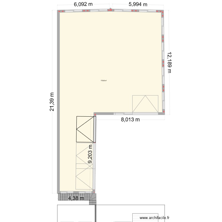 Groupe Her. Plan de 1 pièce et 177 m2