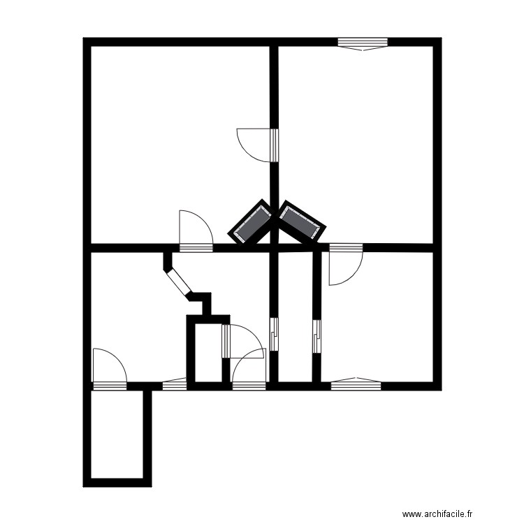 briquet. Plan de 10 pièces et 63 m2