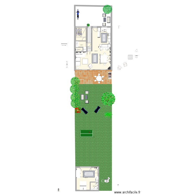 Epinette ETAGE. Plan de 6 pièces et 85 m2