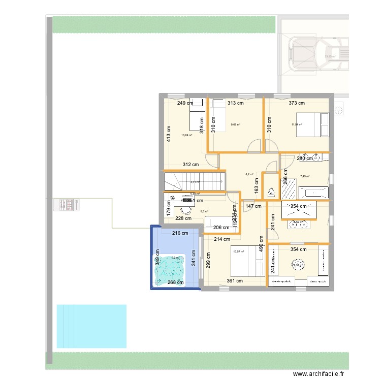 VETRAZ V3 (EZ). Plan de 15 pièces et 217 m2