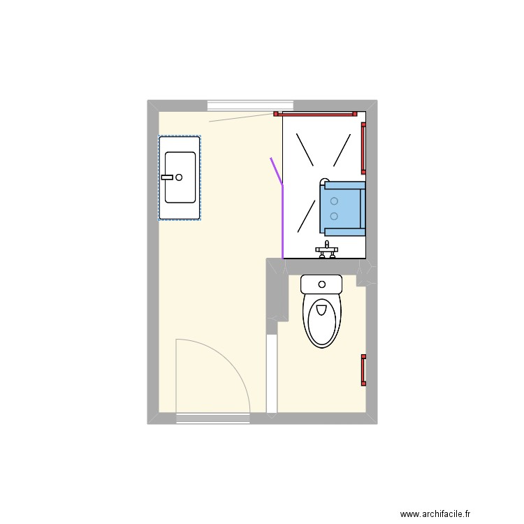 M. B. Plan de 4 pièces et 5 m2