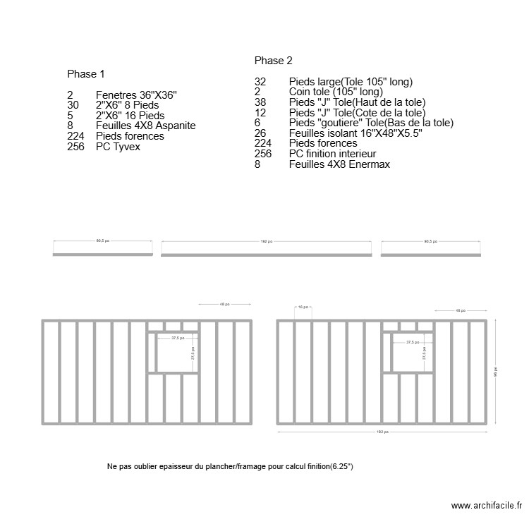 Mur Cote Terre 16X32 Juillet. Plan de 34 pièces et 21 m2