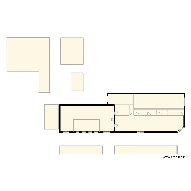 Plan Peugeot. Plan de 17 pièces et 162 m2