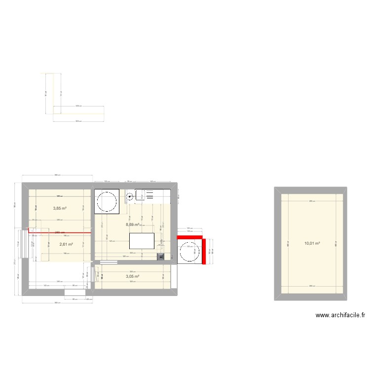 Projet Chaudière granulés 2. Plan de 5 pièces et 28 m2