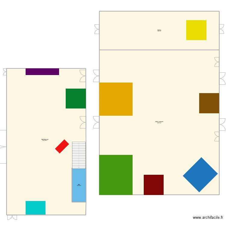 Ecrhin. Plan de 4 pièces et 758 m2