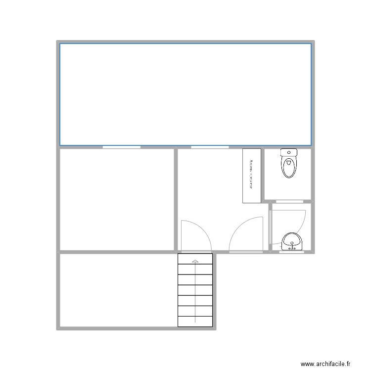 M. MEN. Plan de 6 pièces et 35 m2