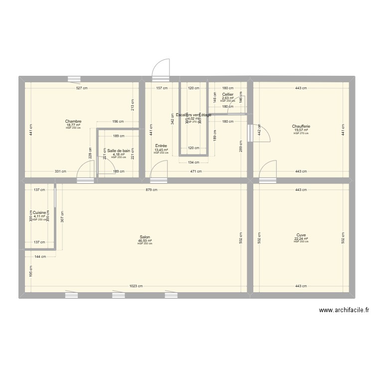 PLAN SCHMAEH. Plan de 9 pièces et 136 m2