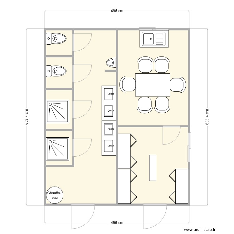 MARTIN.G CHANTIER LYON 4. Plan de 7 pièces et 28 m2