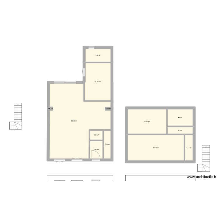 maison 1. Plan de 13 pièces et 98 m2