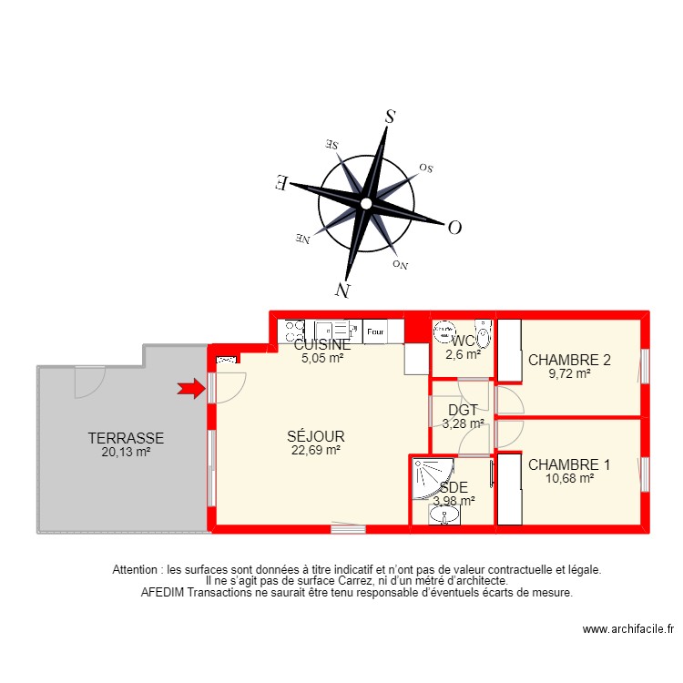 BI 22227 -. Plan de 10 pièces et 92 m2