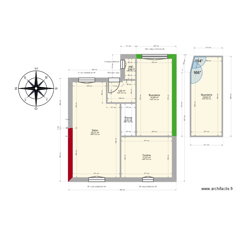  ML24017083  MANSO. Plan de 17 pièces et 119 m2