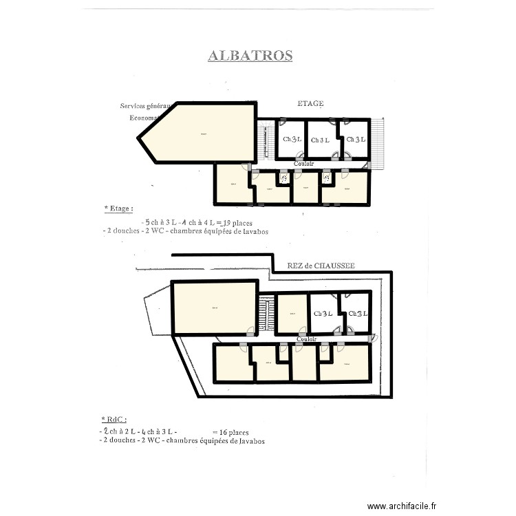 Albatros. Plan de 11 pièces et 292 m2