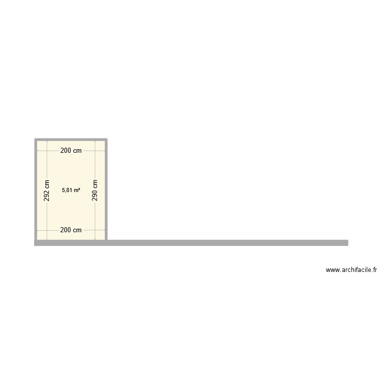 Clinique barjac. Plan de 1 pièce et 6 m2