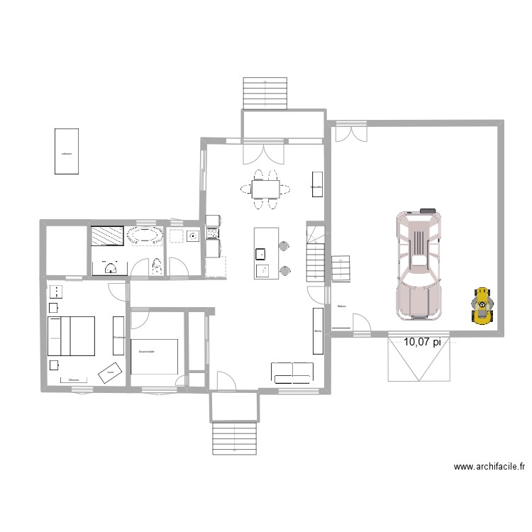 134 final. Plan de 7 pièces et 96 m2