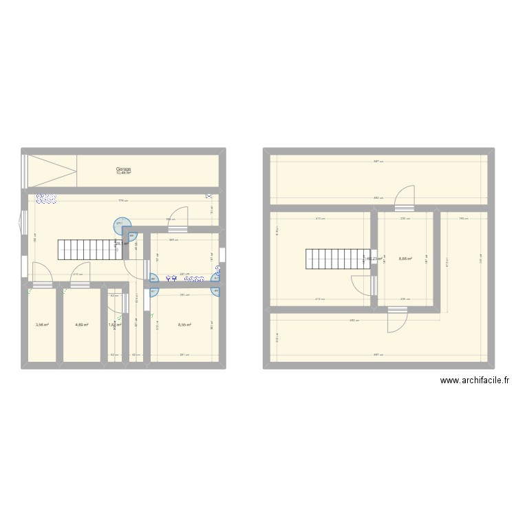 sqfzeds. Plan de 8 pièces et 126 m2