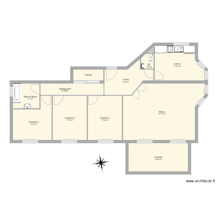 it3_1. Plan de 12 pièces et 113 m2