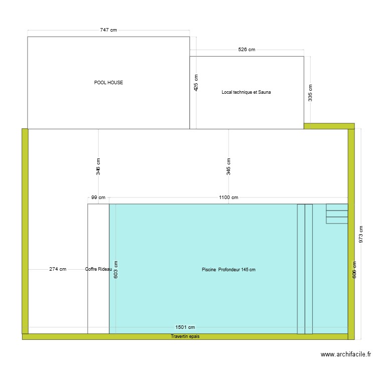 Projet Piscine Monfermier. Plan de 0 pièce et 0 m2