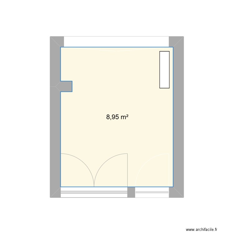 SALLE A MANGER. Plan de 1 pièce et 9 m2