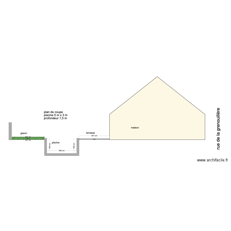 plan piscine coupe projet colson. Plan de 0 pièce et 0 m2