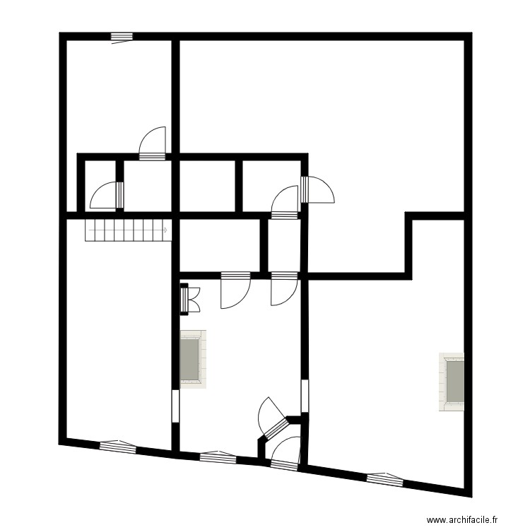 bainville. Plan de 9 pièces et 56 m2