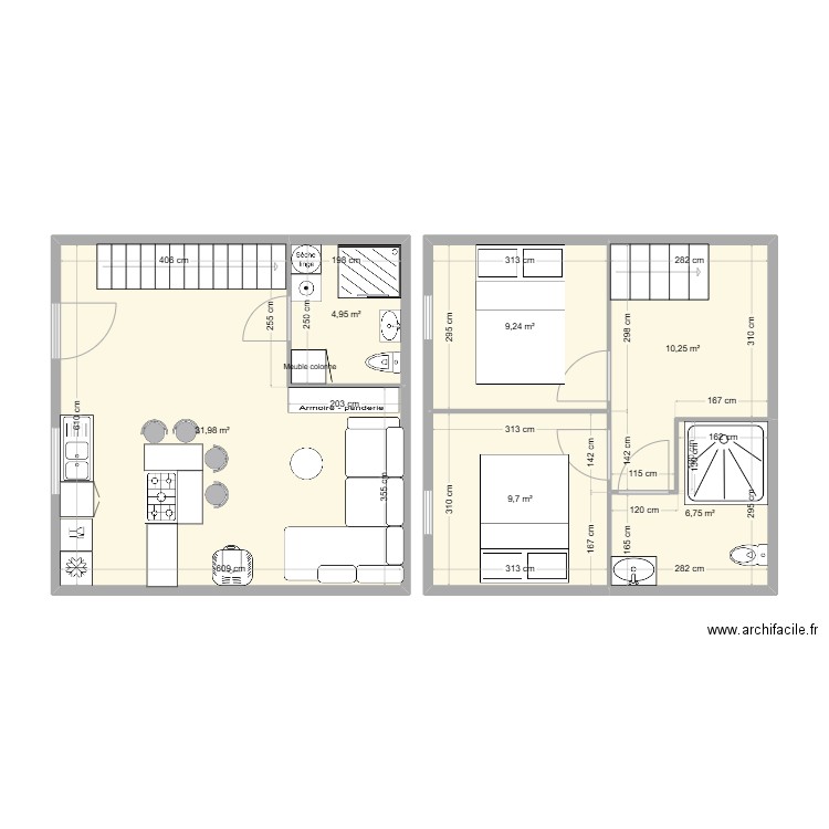 Santa Maria delle Fornaci 13. Plan de 6 pièces et 73 m2