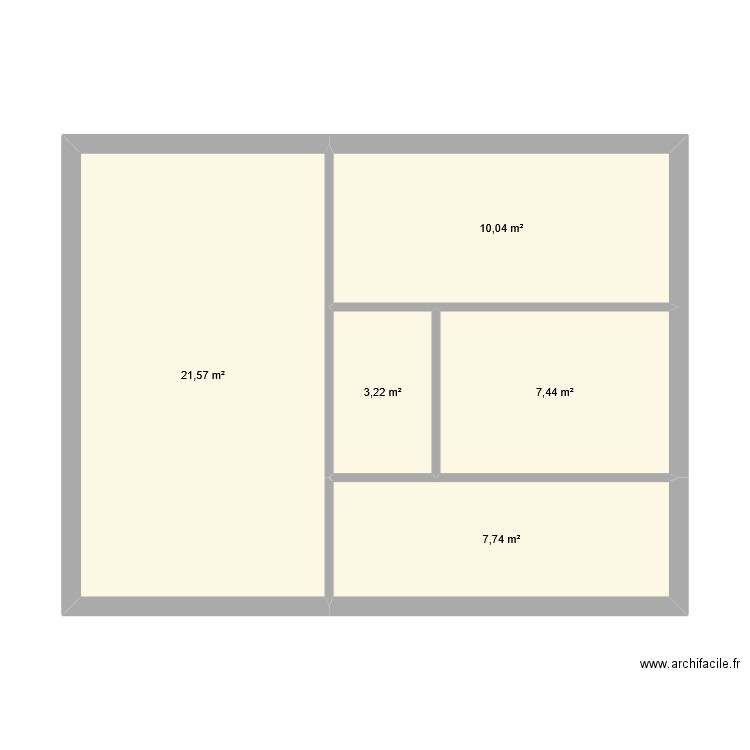 Oléron 3. Plan de 5 pièces et 50 m2