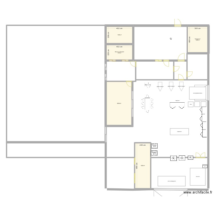 Laverie EBE esquisse  2. Plan de 5 pièces et 74 m2