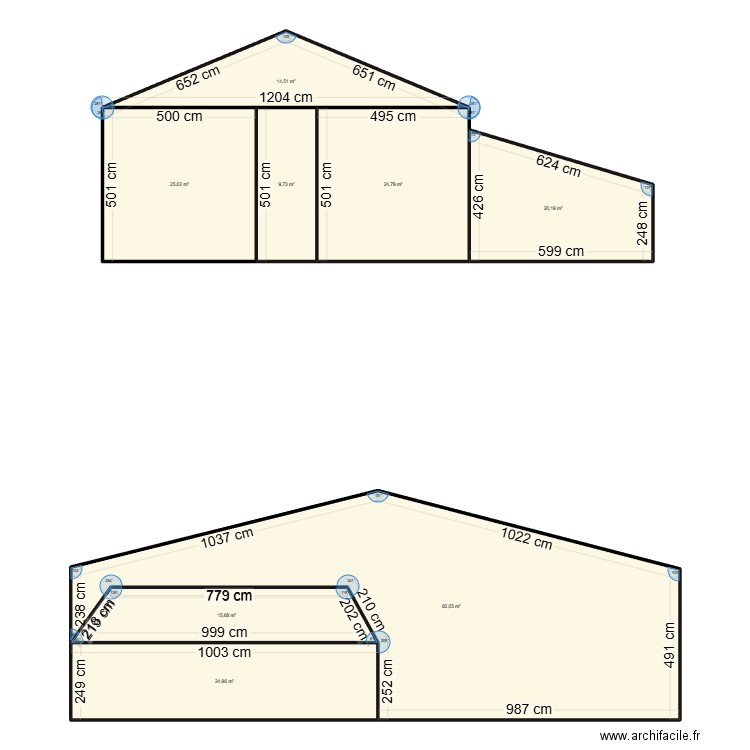 Fresnoy. Plan de 8 pièces et 217 m2