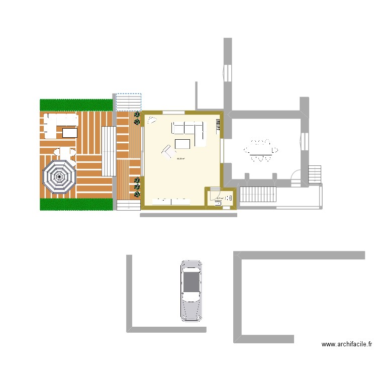 cer 2. Plan de 2 pièces et 47 m2