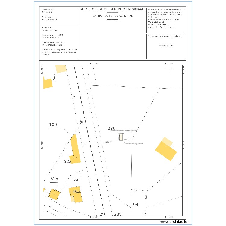 Plan de masse parking covoiturage. Plan de 1 pièce et 9 m2