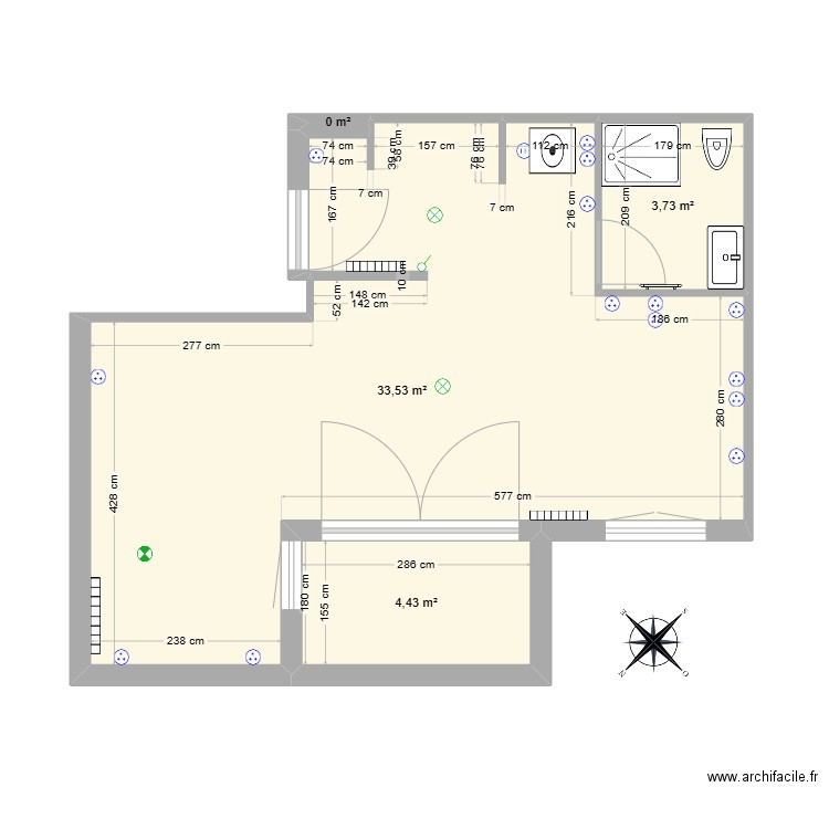 crolles 4. Plan de 4 pièces et 42 m2