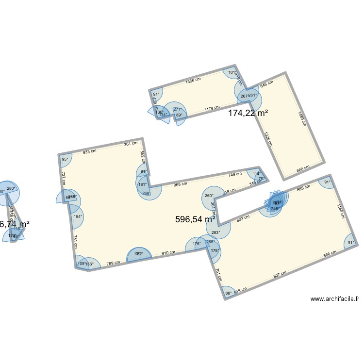 Ploerdut. Plan de 3 pièces et 778 m2