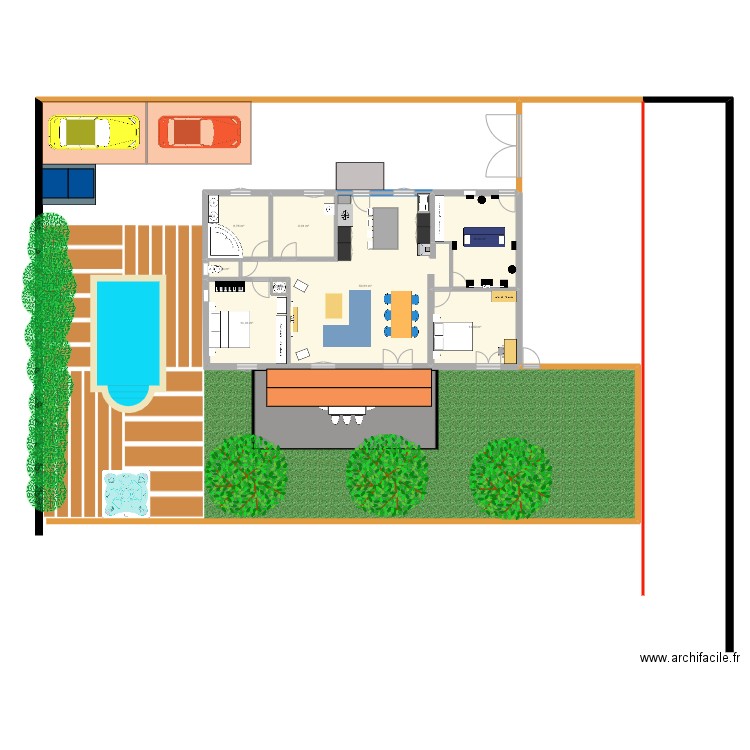 Malemort NEW. Plan de 8 pièces et 114 m2