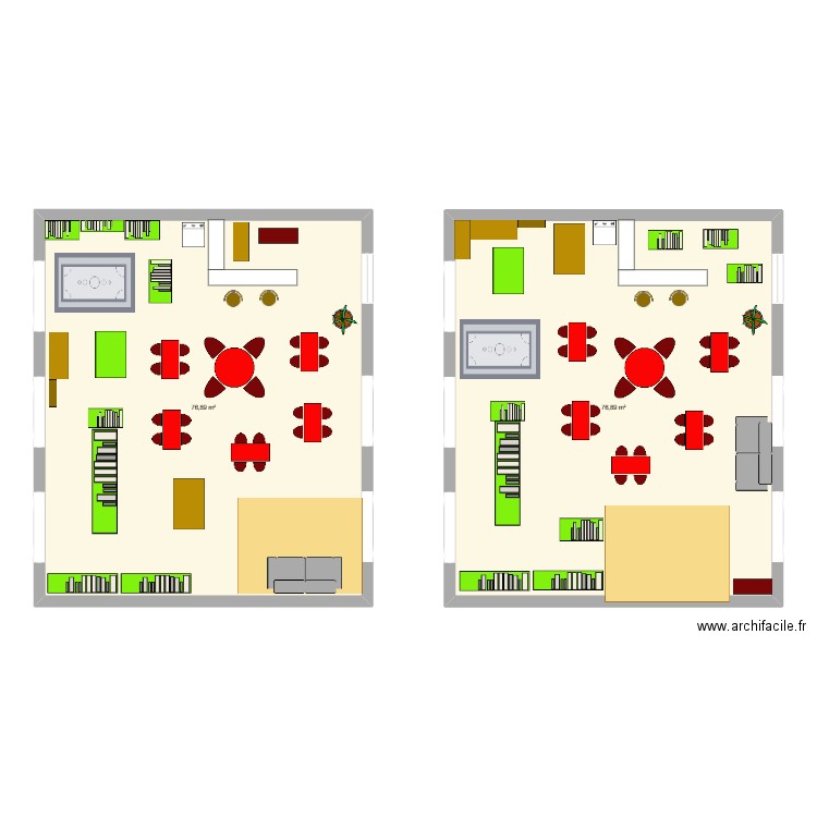 ATRIUM. Plan de 2 pièces et 154 m2