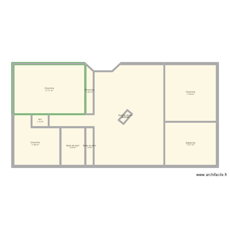 CHAVAROUX. Plan de 10 pièces et 121 m2