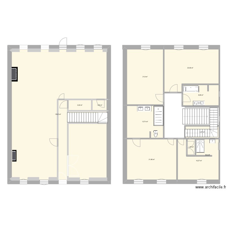 maison nerondes. Plan de 11 pièces et 239 m2