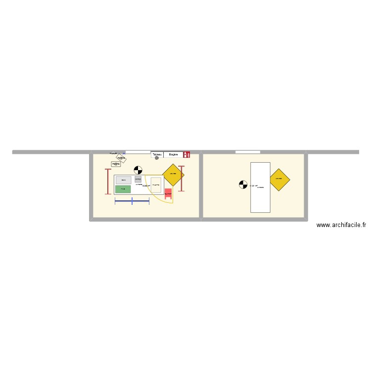 ANTHO V0. Plan de 2 pièces et 86 m2