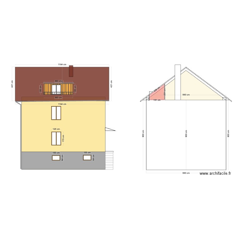 Bassens. Plan de 3 pièces et 288 m2