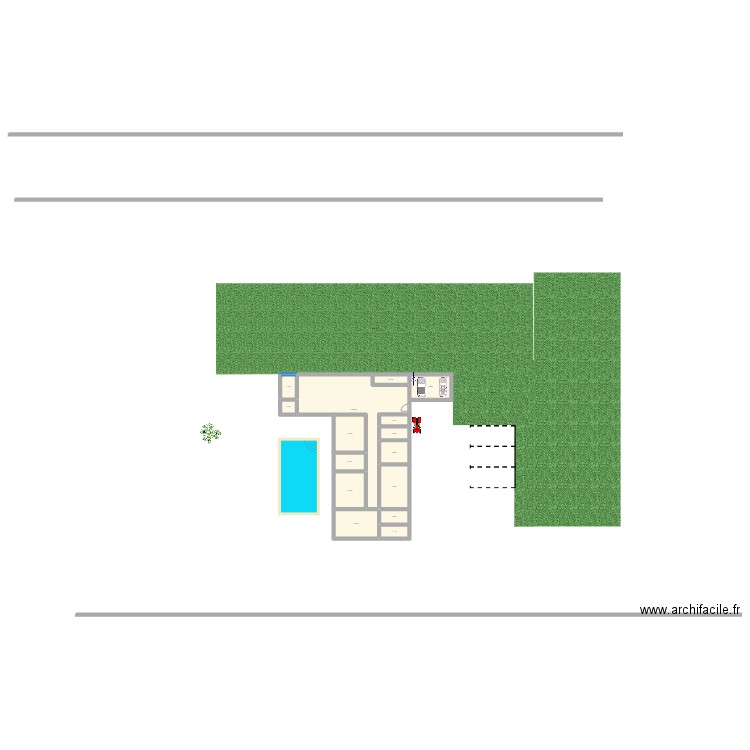 LAURIE V1. Plan de 15 pièces et 168 m2