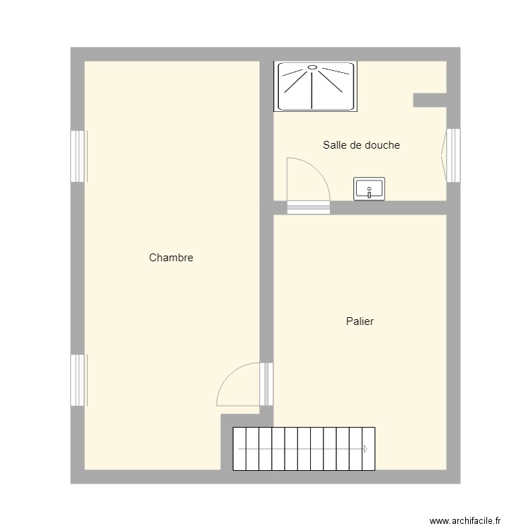 SCI SIMON etage . Plan de 3 pièces et 48 m2