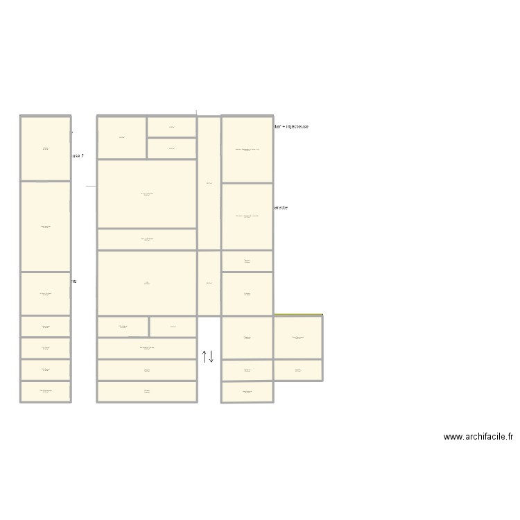 DMS Container. Plan de 29 pièces et 802 m2