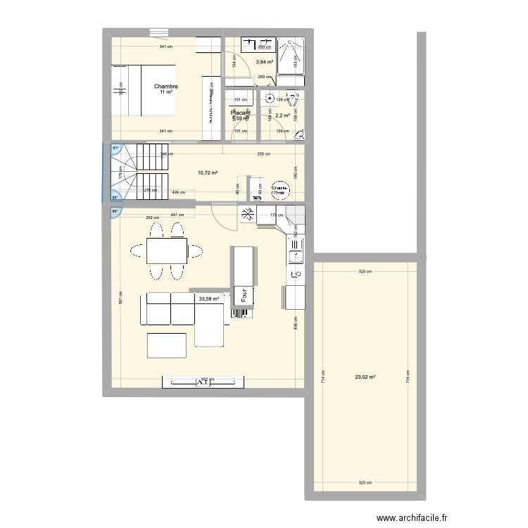 maison marie. Plan de 7 pièces et 86 m2