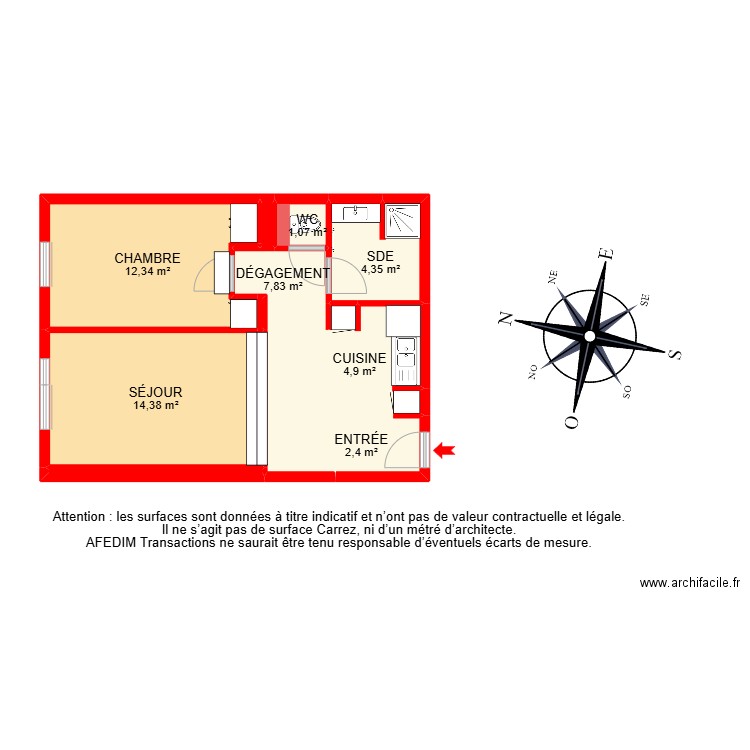 BI 20383 - . Plan de 11 pièces et 48 m2