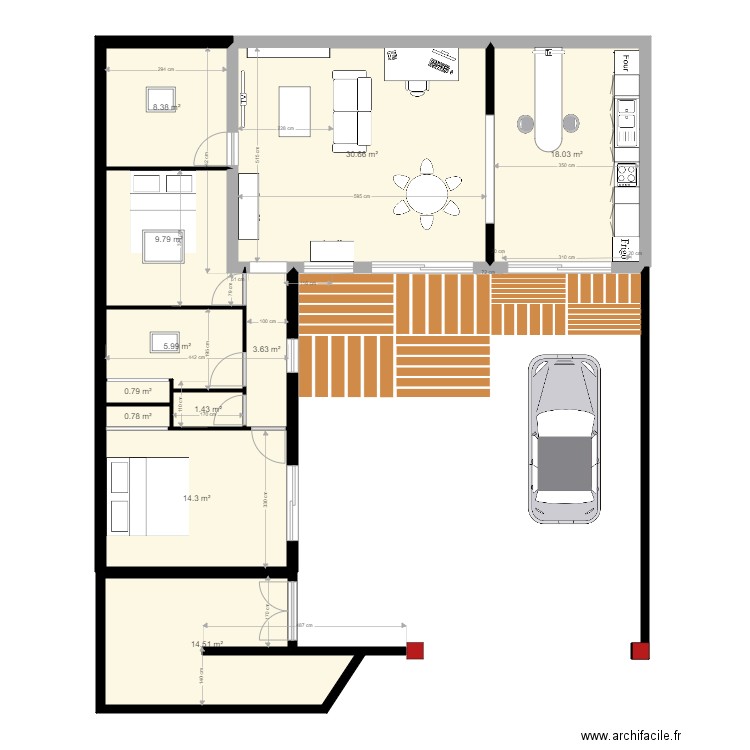 GARAGE 1. Plan de 11 pièces et 108 m2